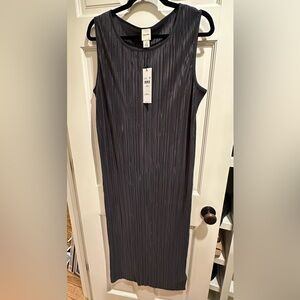 Calvin Klein Elegant Blue Gray Sleeveless Dress